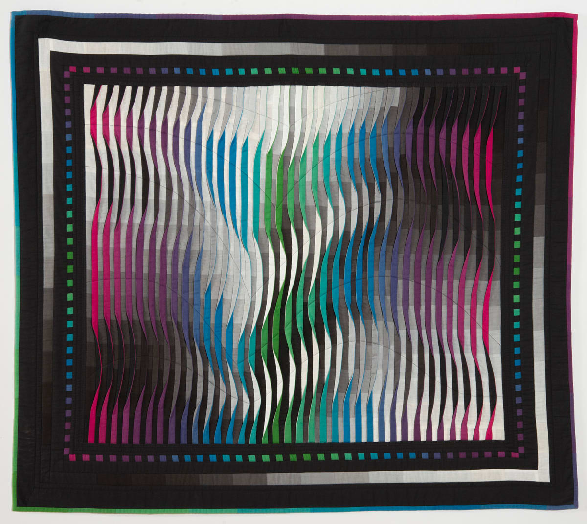High Tech Tucks V (Cold Wave) by Caryl Bryer Fallert-Gentry, Image 1.
