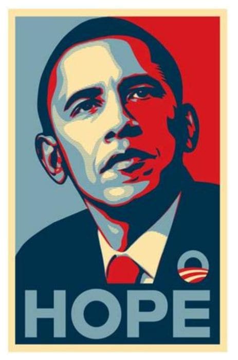 Hope - Barack Obama by Shephard Fairey 