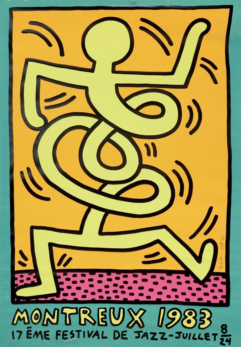 Montreux Jazz Festival Poster (Green) by Keith Haring 