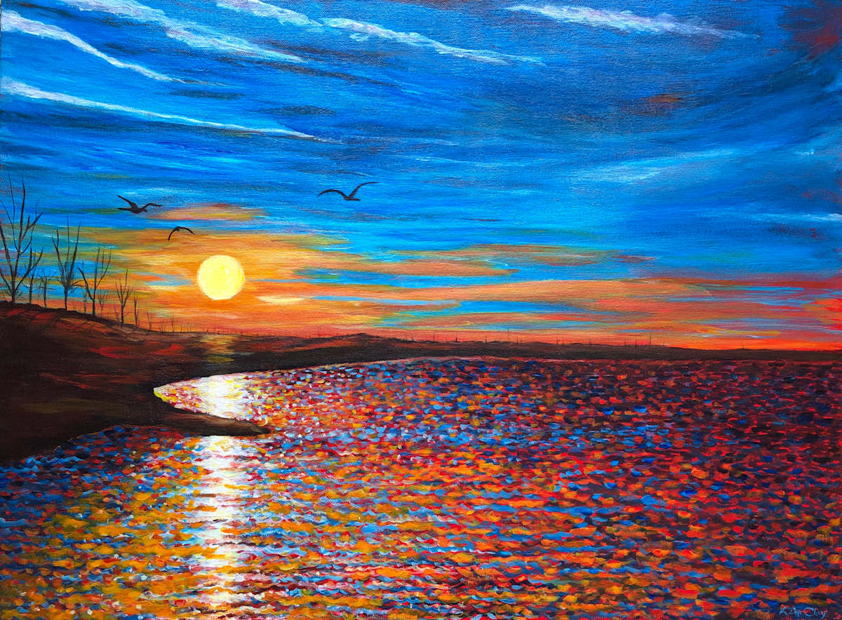 Sunset on Lake by Kim Clay, Image 1.