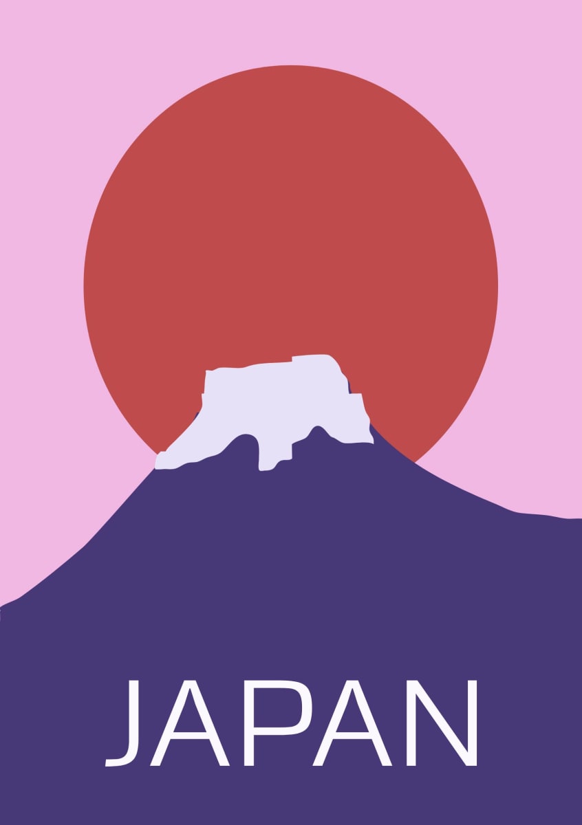 Japan Travel Poster by Hope Devine 