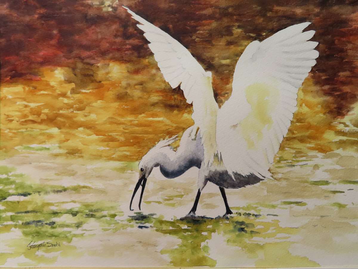 Snowy Egret Fishing by Julie Kayati Smith, Image 2.