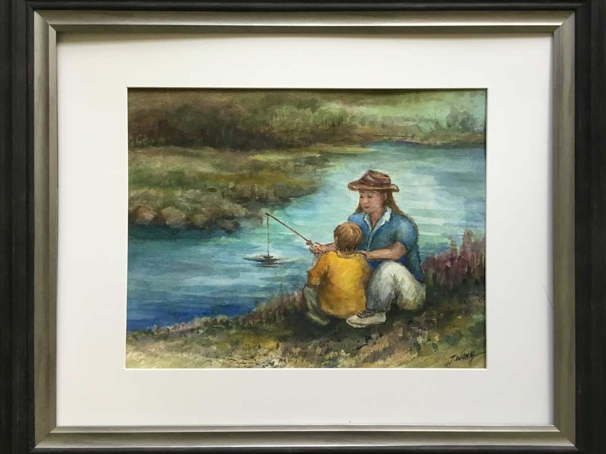 Mother & Son Fishing by Jocelyn Wong, Image 1.