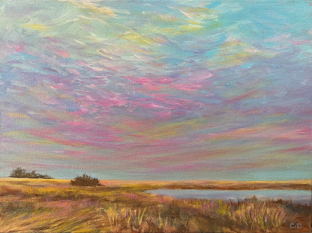 Evening Blush on the Swale by Celeste Dumonceaux Delahey 