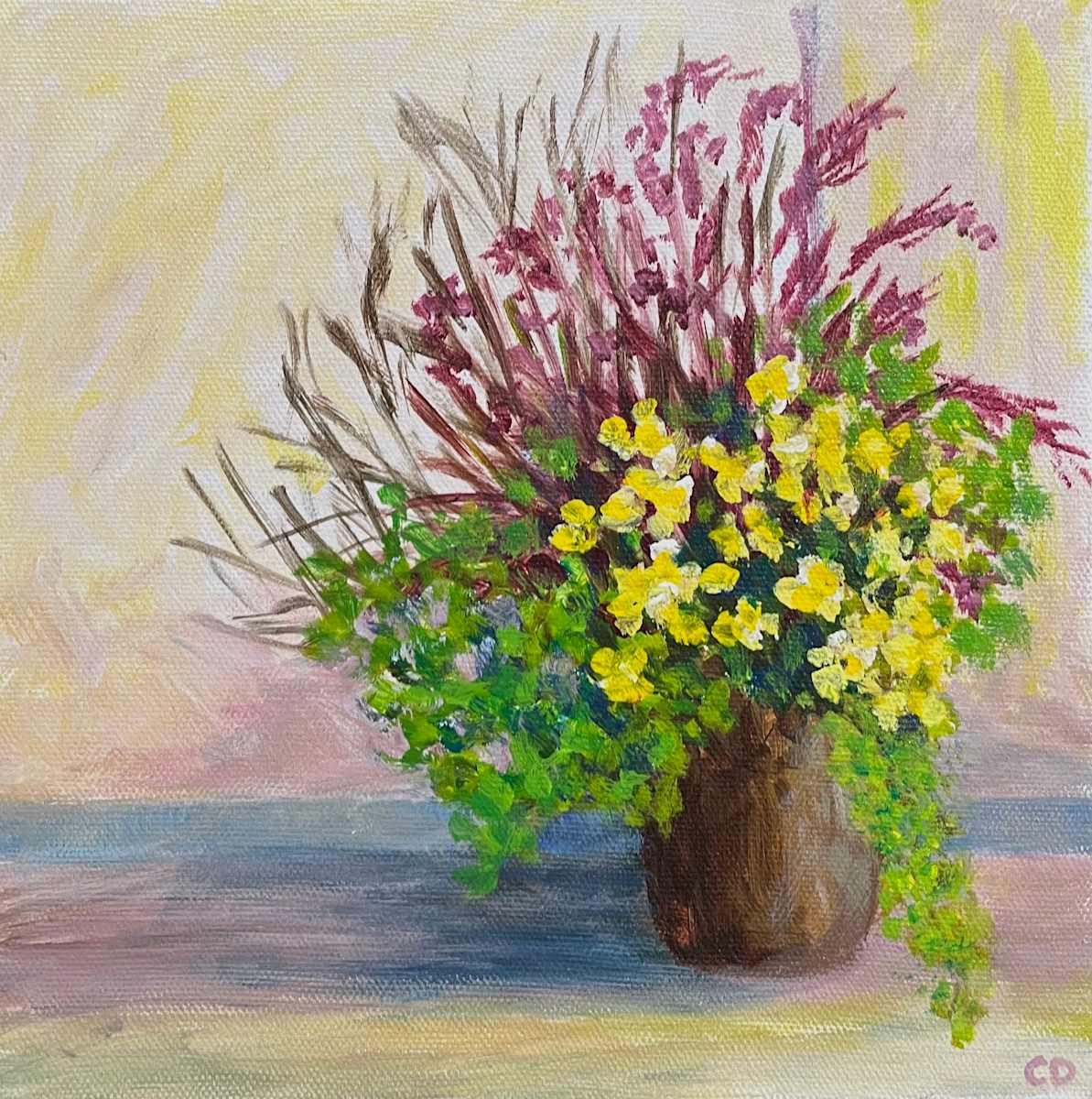 Yellow Begonia in Sun by Celeste Dumonceaux Delahey, Image 1.
