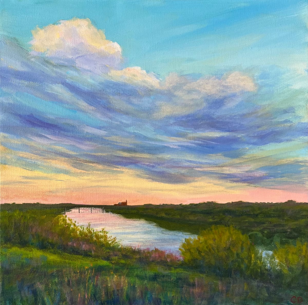 South Sask. River View by Celeste Dumonceaux Delahey 