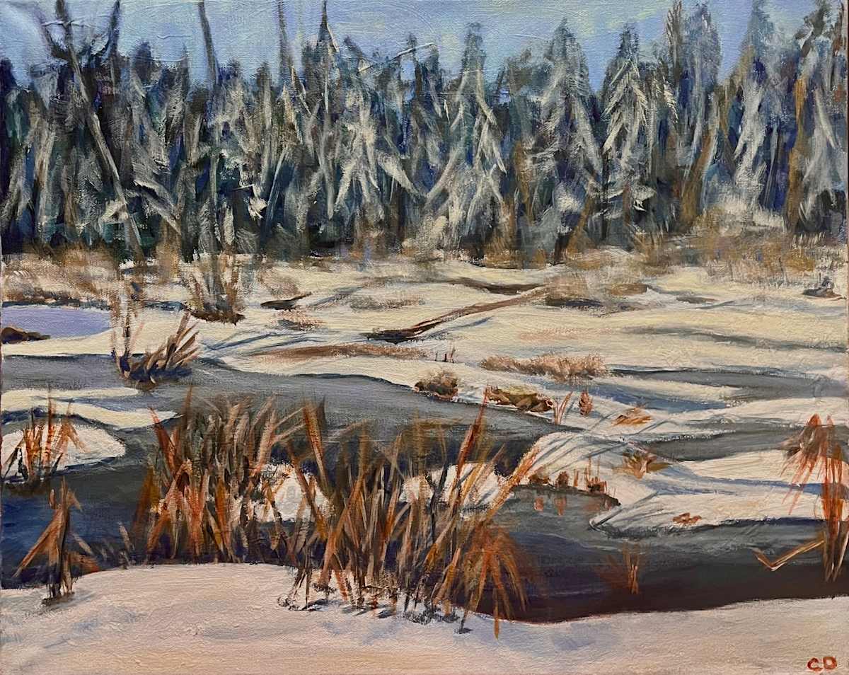 Near Candle Lake by Celeste Dumonceaux Delahey 