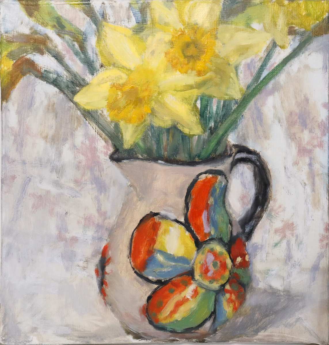 Daffodils in Jug by Carolin Winkler  Image: Daffodils in Jug - oil on panel