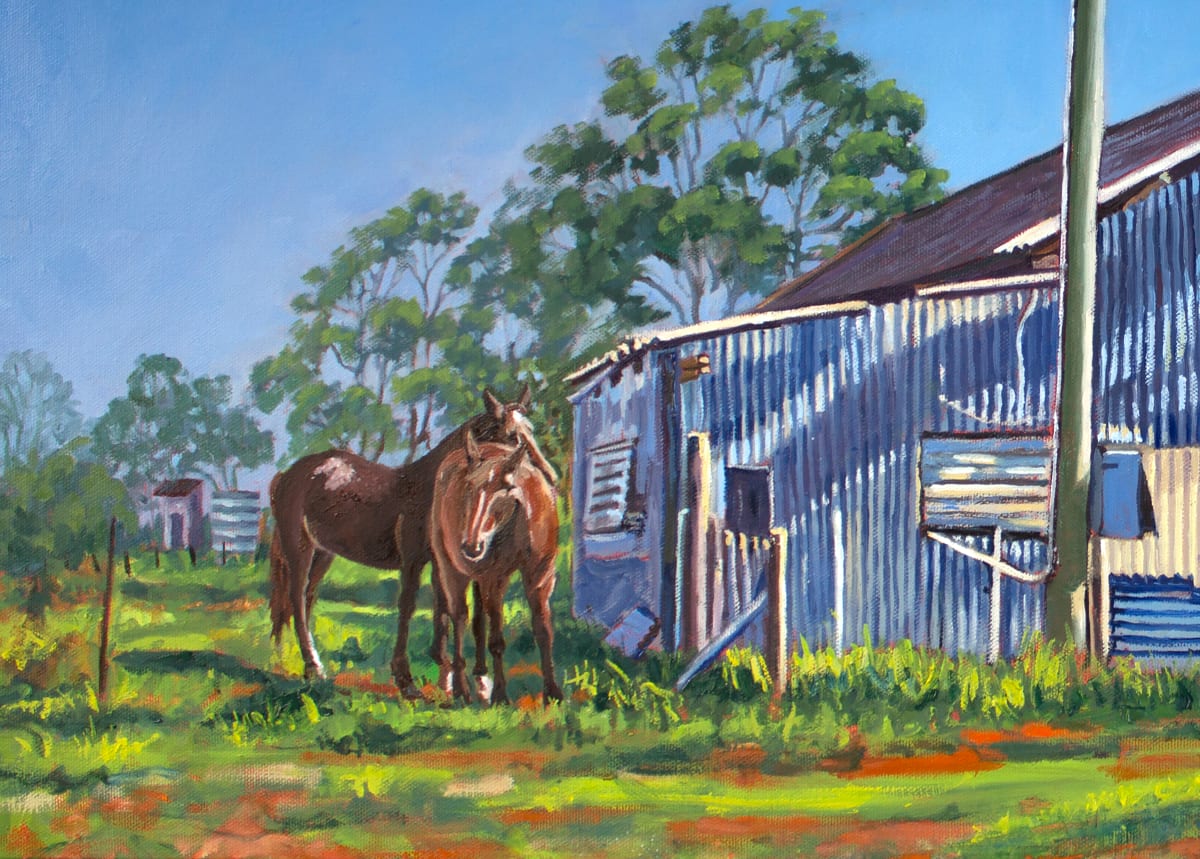 Horses -  Limited Edition Print 1/25 framed by Gayle Reichelt 
