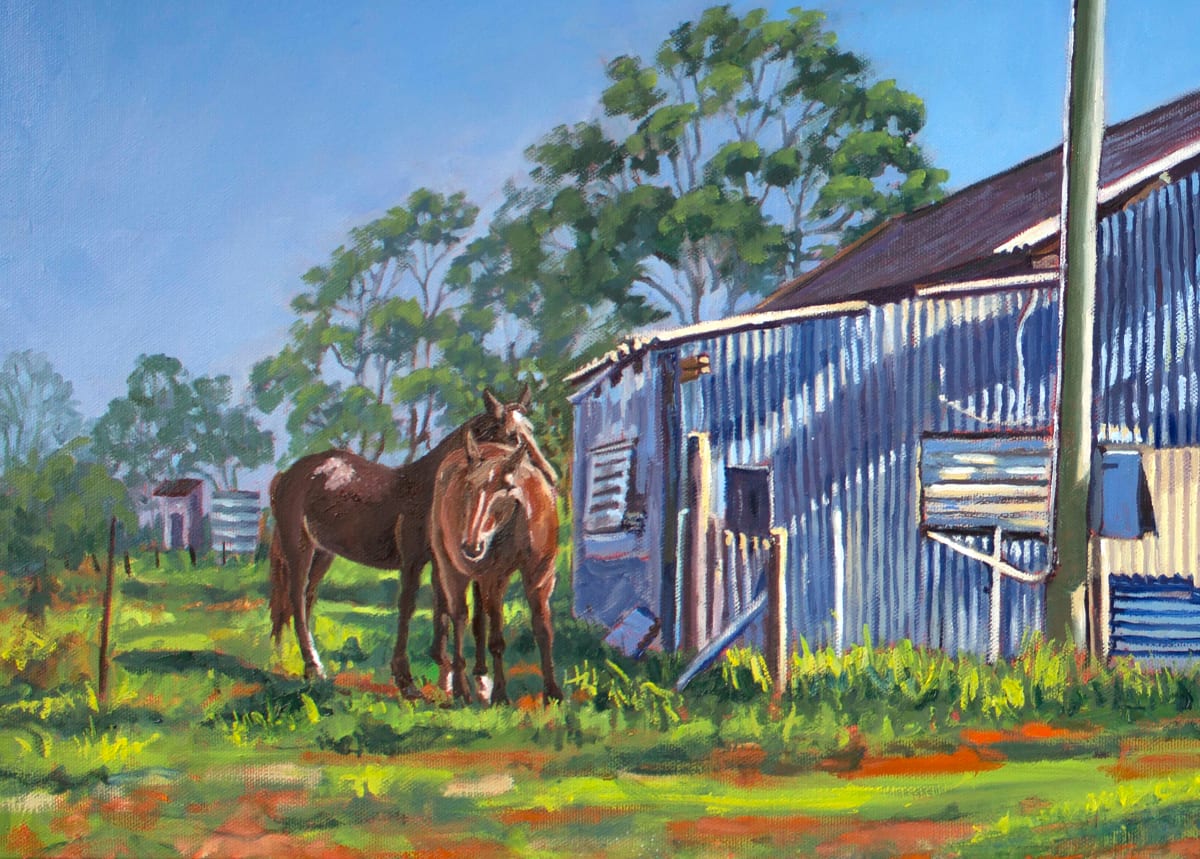 Farm Horses - Limited Edition Print (25) by Gayle Reichelt  Image: Farm Horses  Limited Edition Print (25)