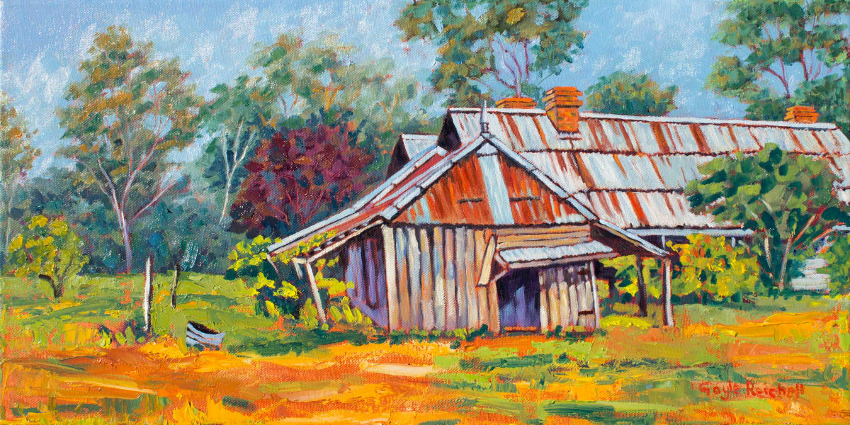 Old Shed, Coonanga Homestead by Gayle Reichelt  Image: Old Shed, Coonanga Homestead.  Framed
