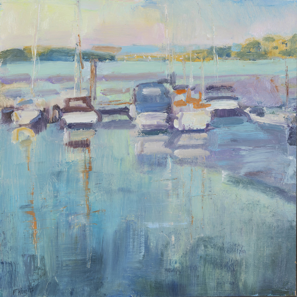 Boats at Birdham Pool by Frances Knight 
