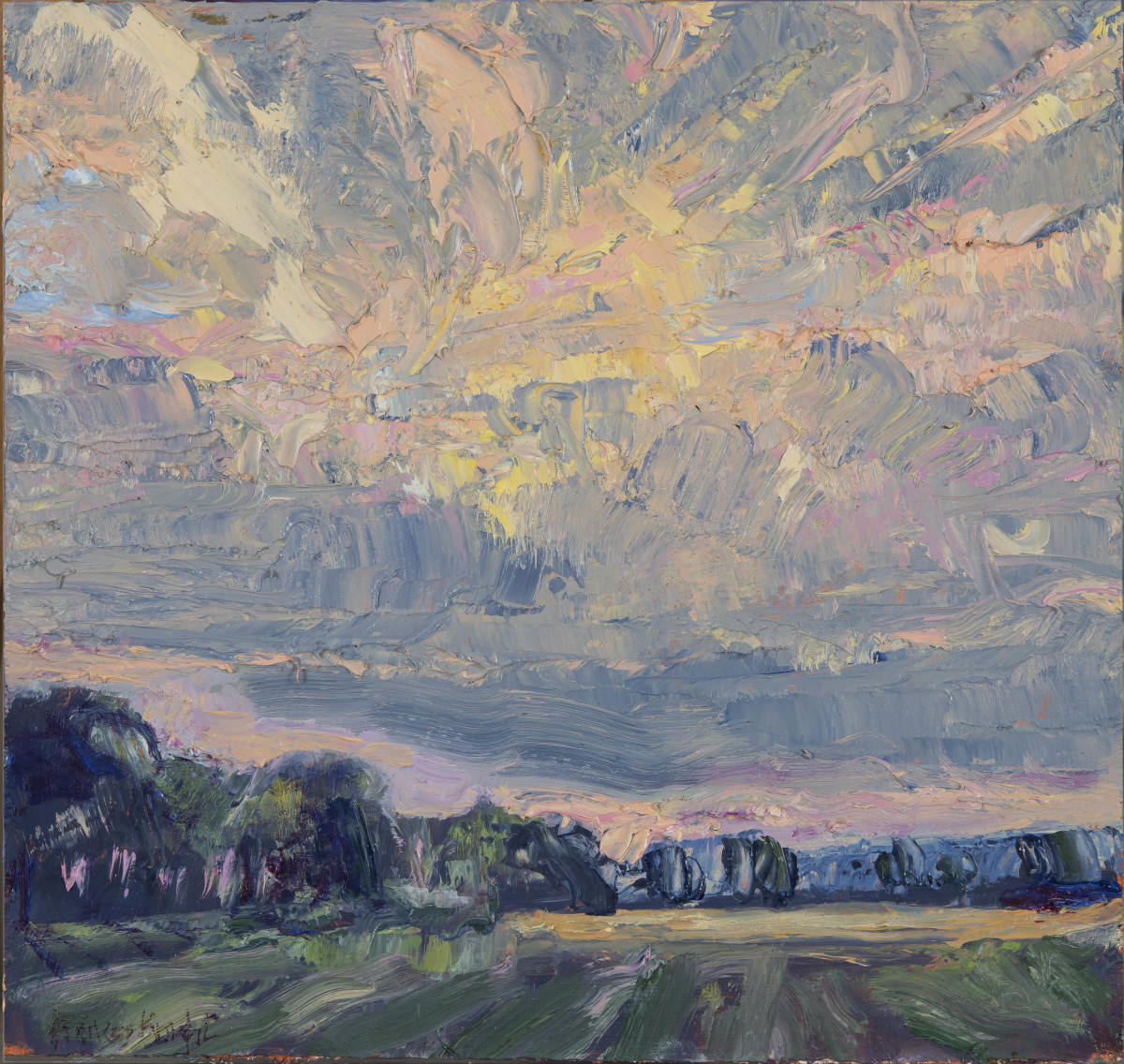 Downland Sunset 2 by Frances Knight 