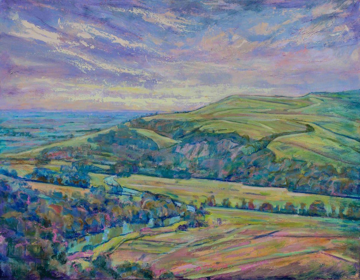 Amberley Mount and the Arun Valley Grey Day by Frances Knight 