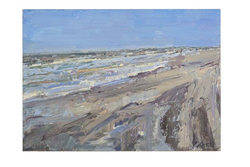 Incoming Tide Distant Walkers by Frances Knight, Image 1.