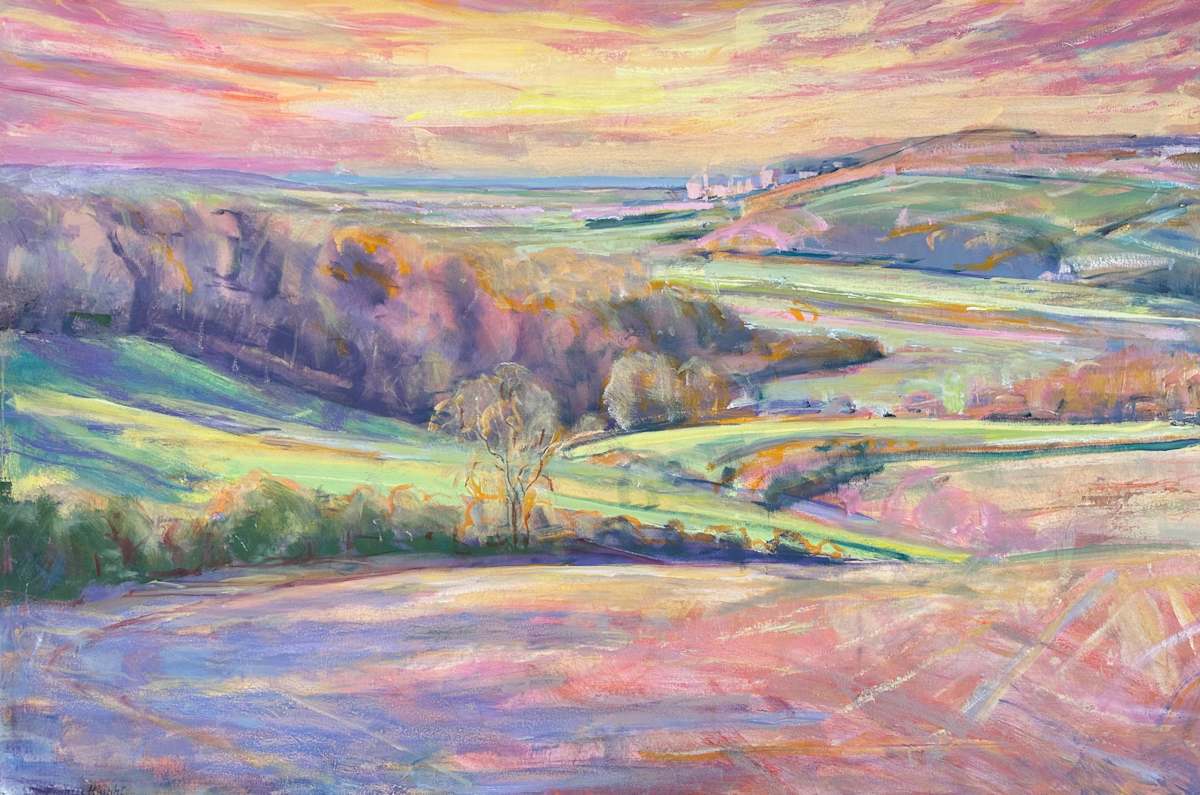 Pink Sunset Arun Valley by Frances Knight, Image 3.