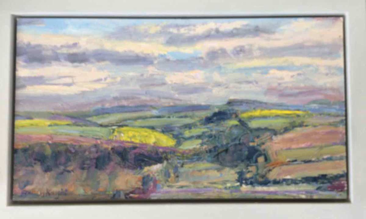 Yellow Fields Arun Valley (Unframed) by Frances Knight, Image 1.
