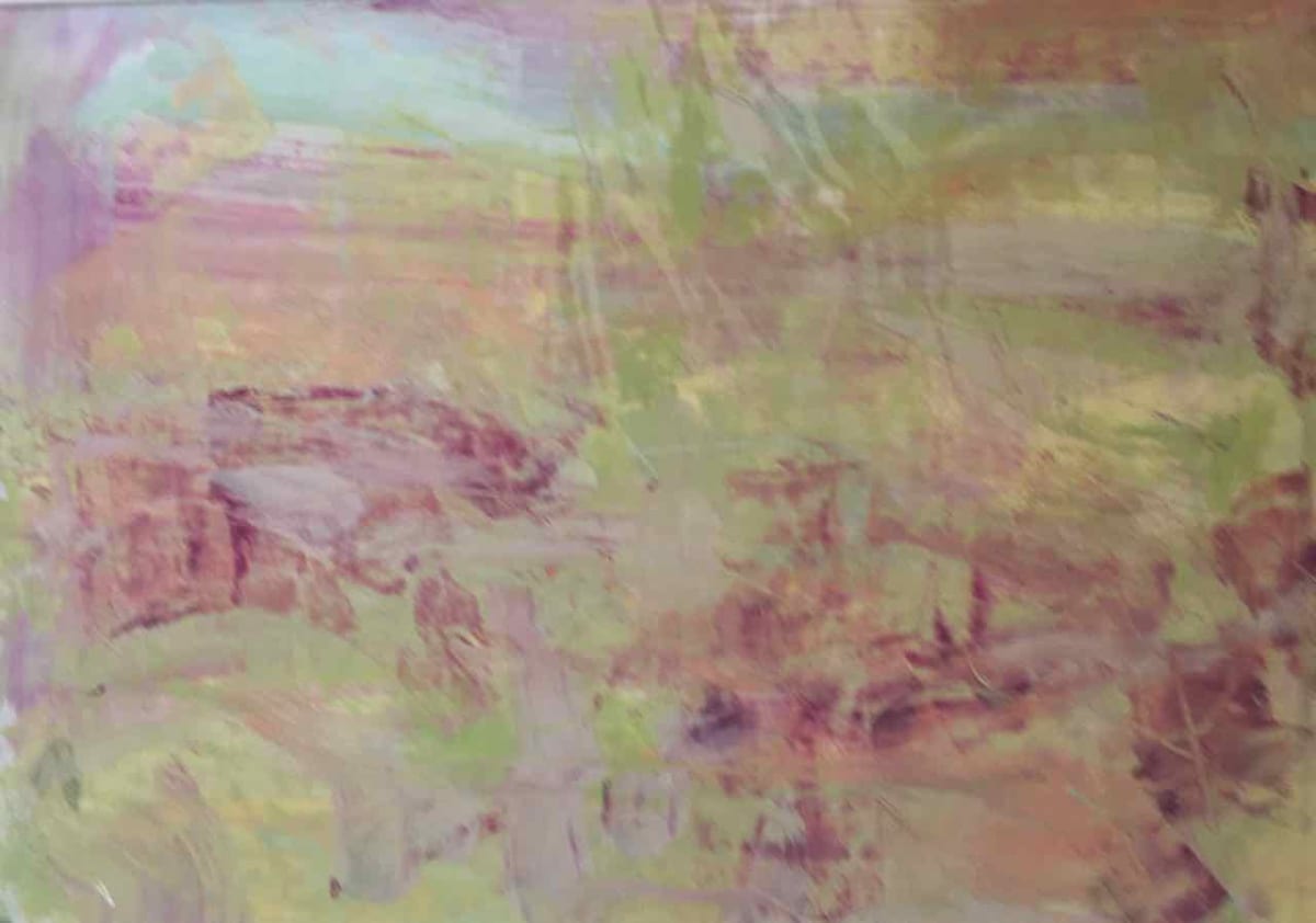 Abstract Landscape Pink and Green by Frances Knight, Image 1.