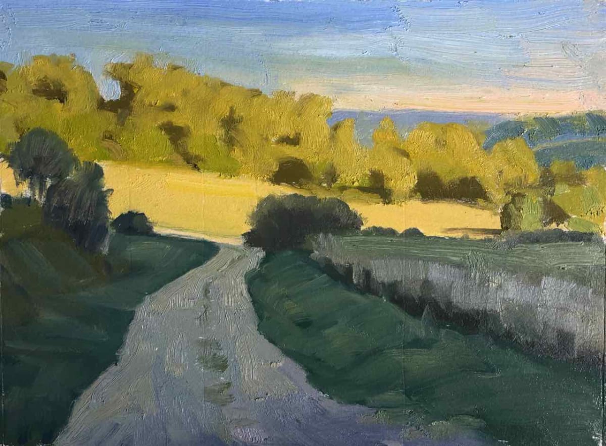 Evening Sunshine and Shadow Provence Workshop Exercise by Frances Knight, Image 1.