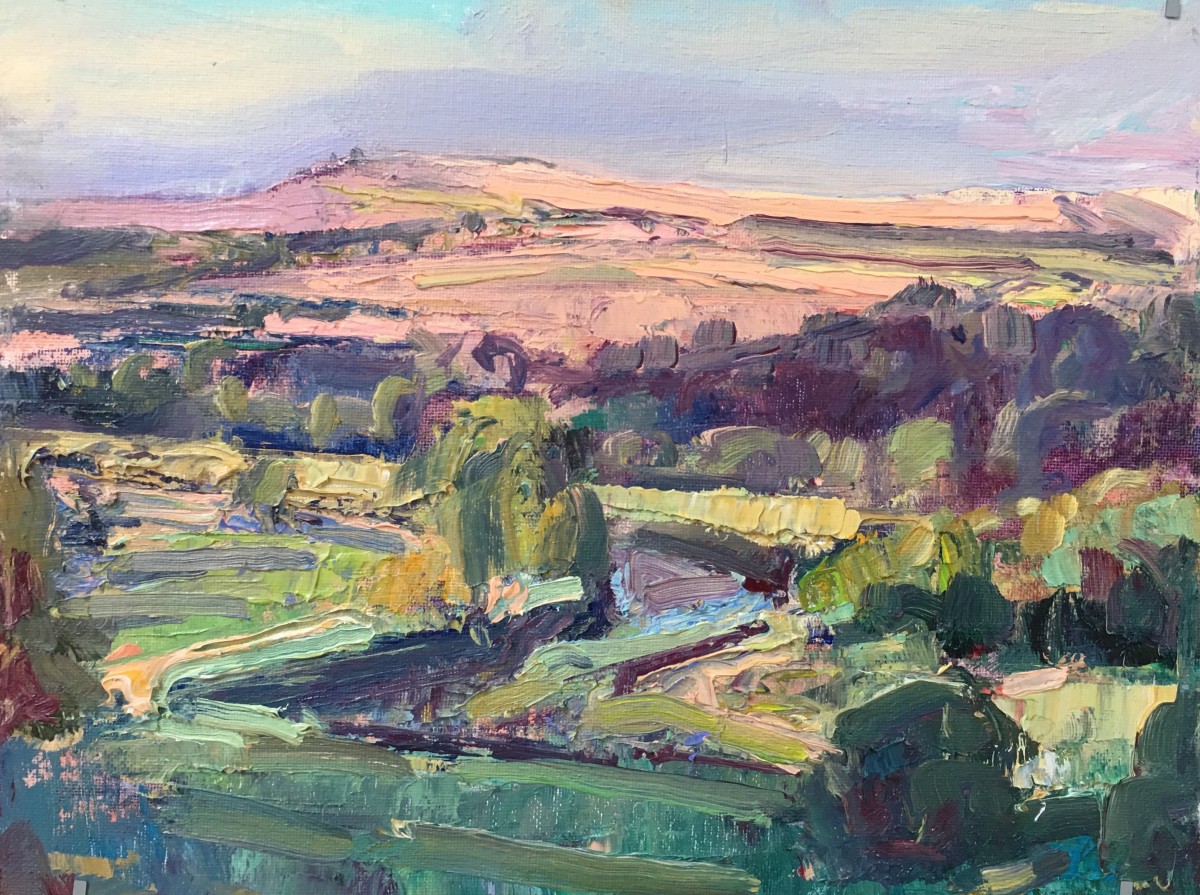 Last Rays Sunset Light Arun Valley by Frances Knight 