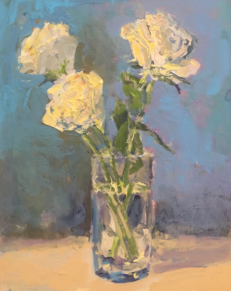 3 White Roses by Frances Knight, Image 1.