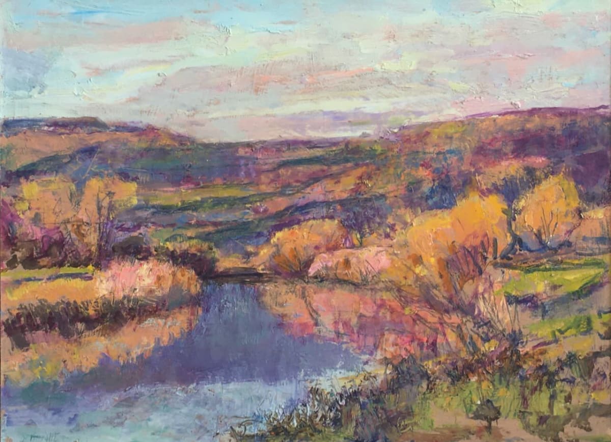 First Rays Winter Morning River Arun by Frances Knight 