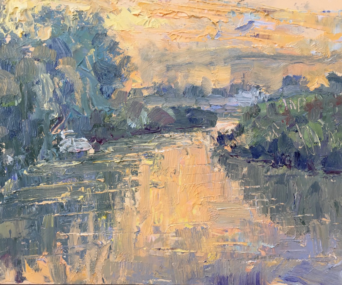 Summer Dawn River Arun 2 by Frances Knight 