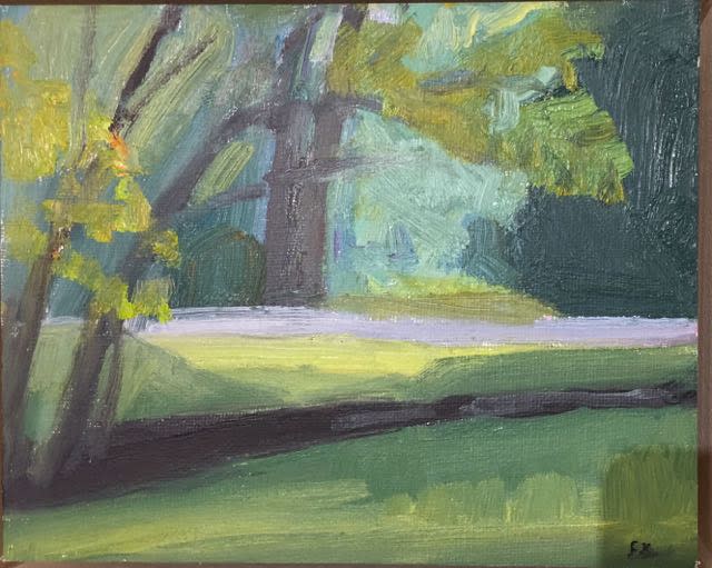 Autumn Trees Bloomington by Frances Knight 