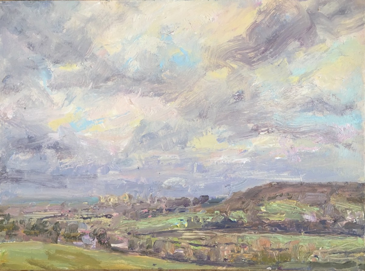 Arundel Castle Winter Clouds Clearing by Frances Knight 