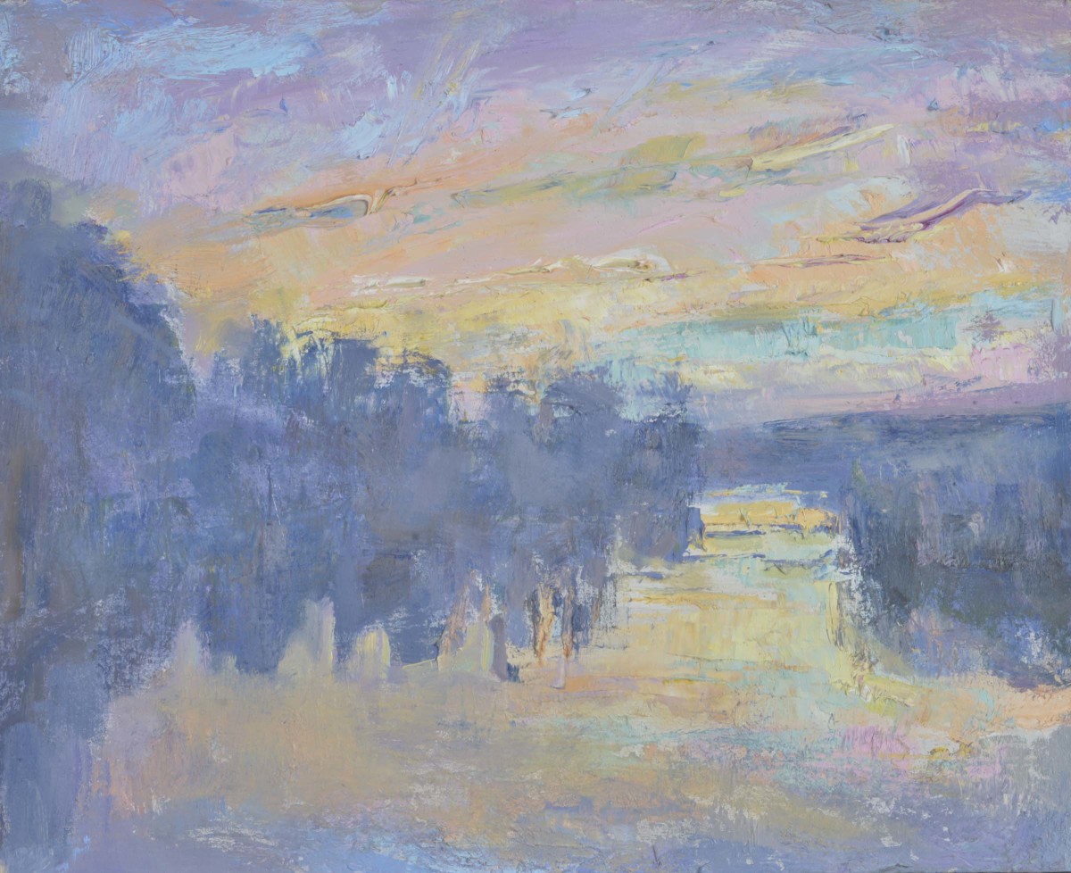 River Arun Pink Dawn by Frances Knight 