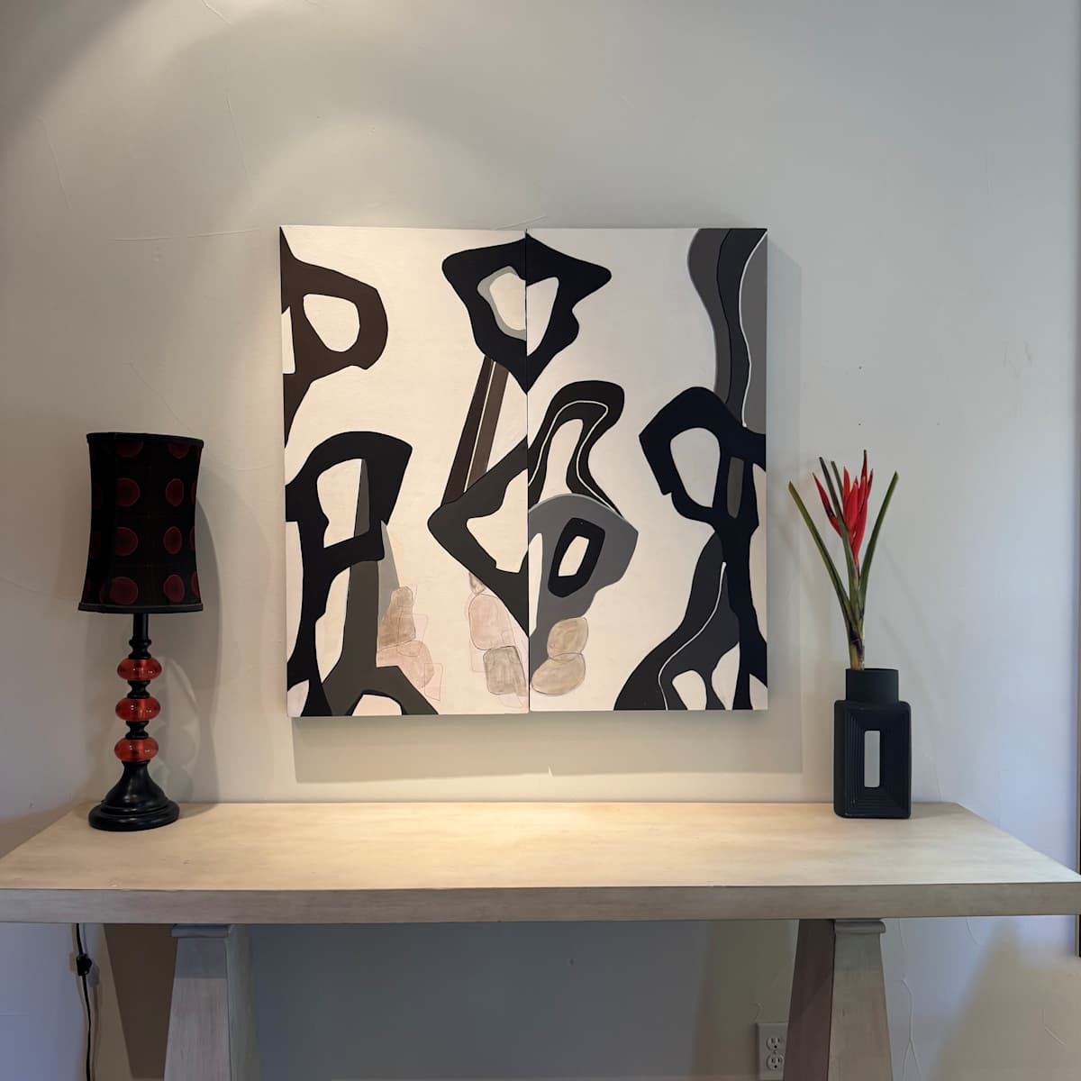 Monochrom Musings (Diptych, No. 2 & 3) by Kim DiDonato 