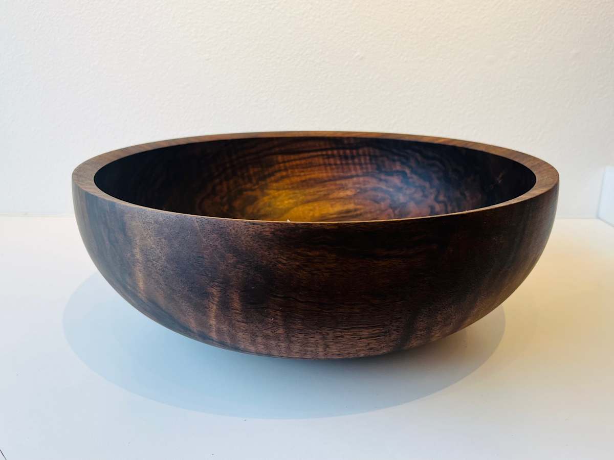 Black Walnut (Fiddle) Bowl #145 by Dale Larson 