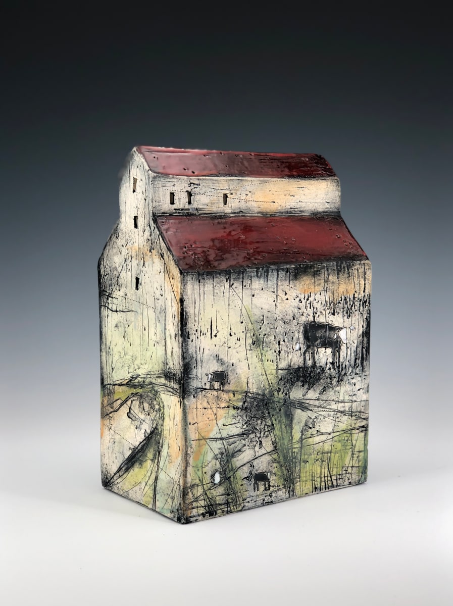 Barn with Trio by Karen Abel 