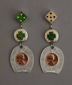 Wishing You Good Luck Earrings by Denise Barr, Image 1.