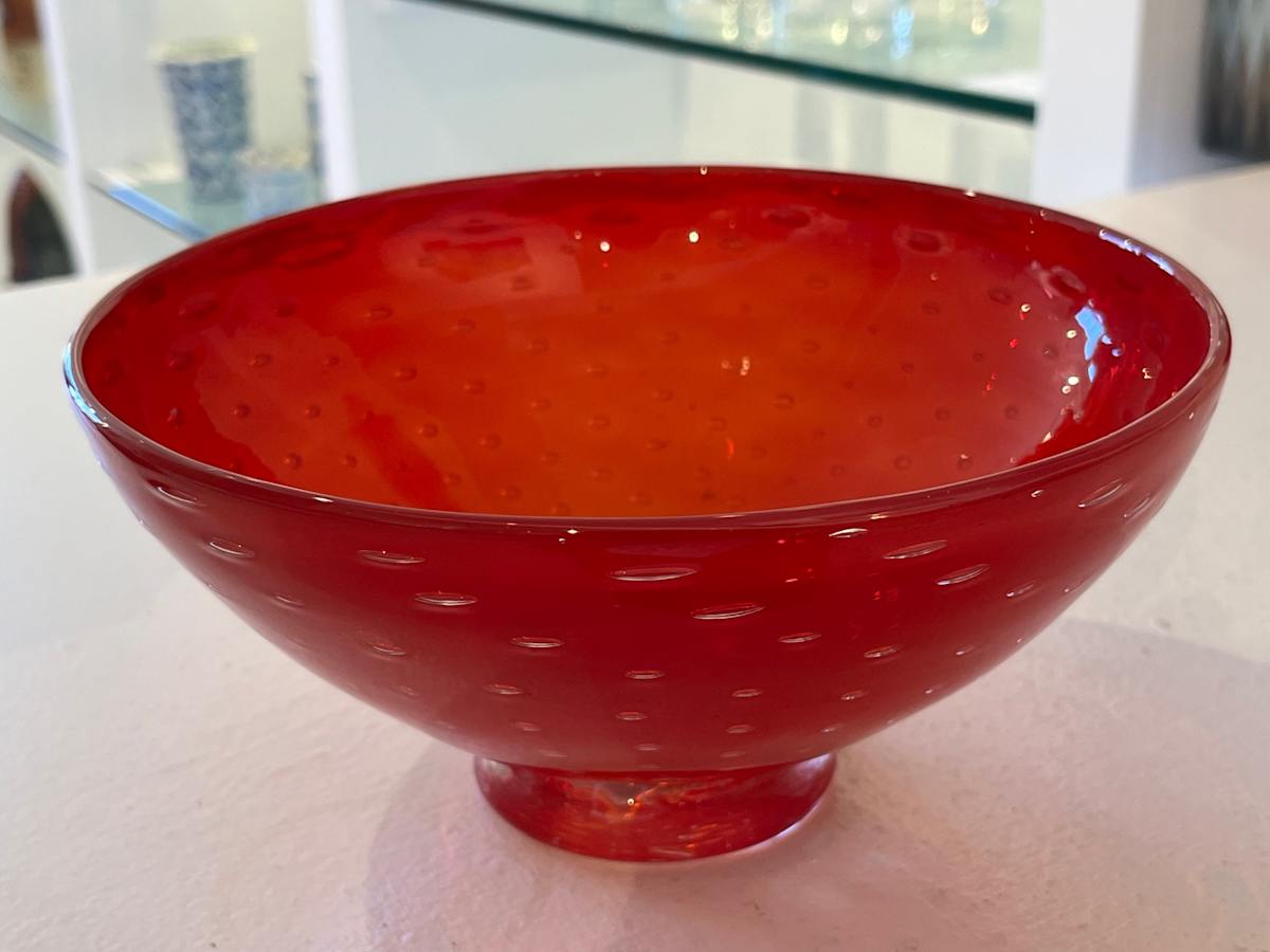 Red Bubble Bowl #3 by Katrina Hude 