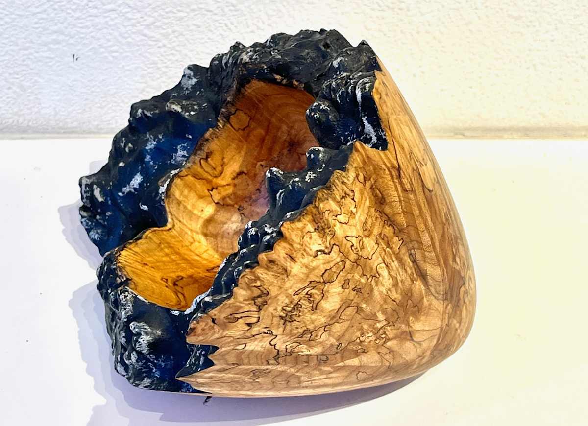 Conical Bowl with live edge rim by Michael Scott, Image 1.