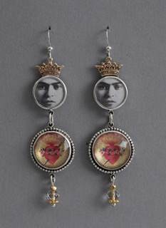 Queen Freda earrings by Denise Barr, Image 1.
