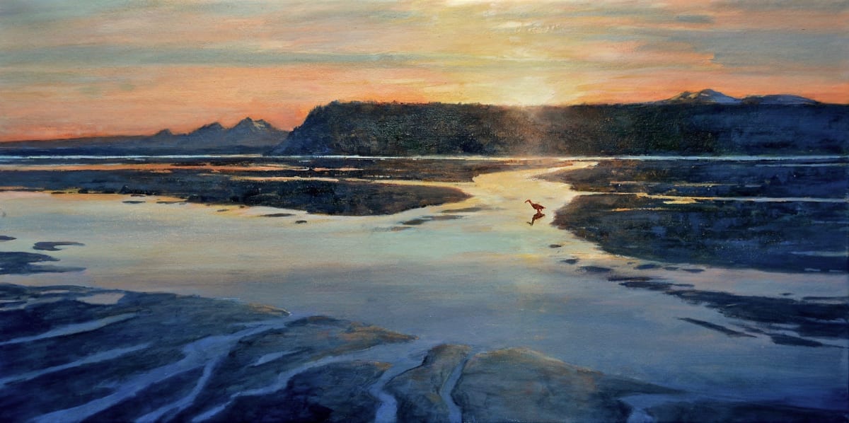Evening Tide with Double Bluff by Pete Jordan 