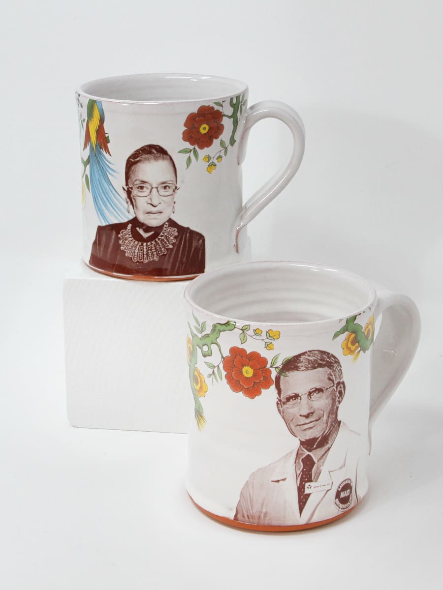 Ginsburg and Fauci Mugs by Justin Rothshank 