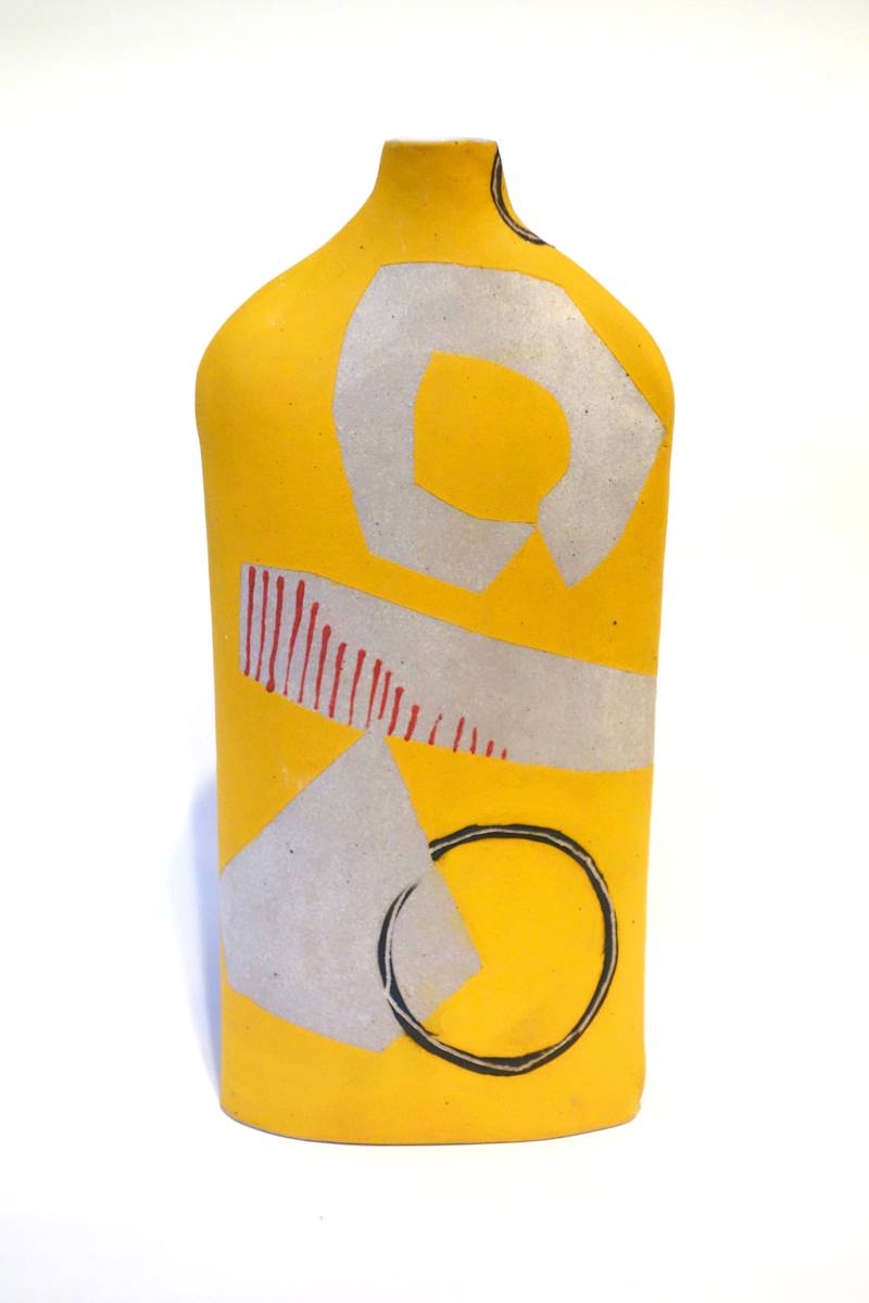 Gold Stencil Bottle by Christine Westergaard 