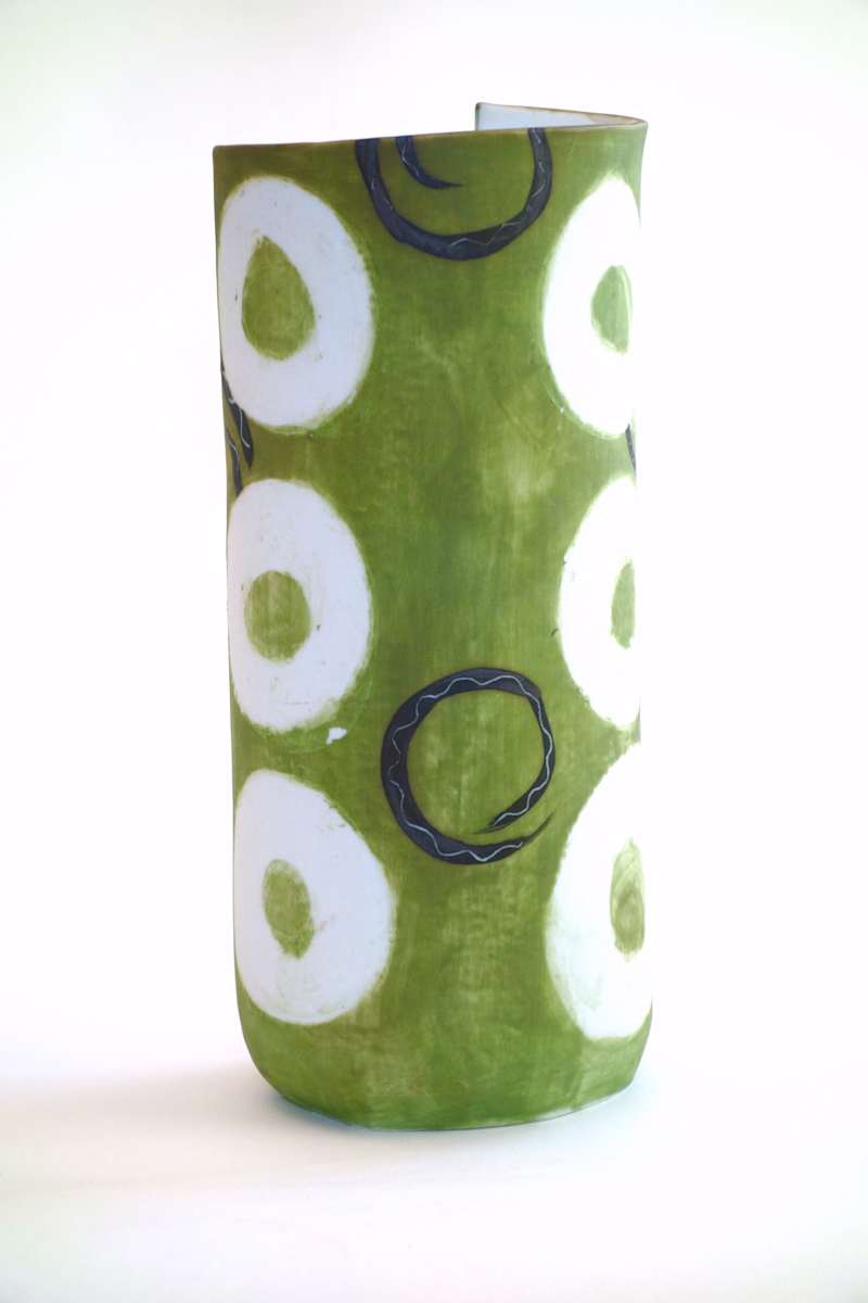 Green Donut Vase by Christine Westergaard 