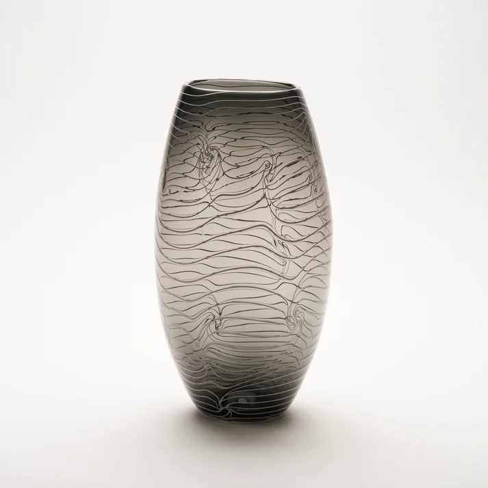 Grey Zeppelin Vase by Asher Holman 