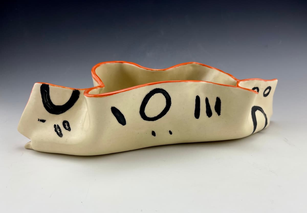 Orange-Lipped Vase 1 by Jan Lipetz, Image 1.