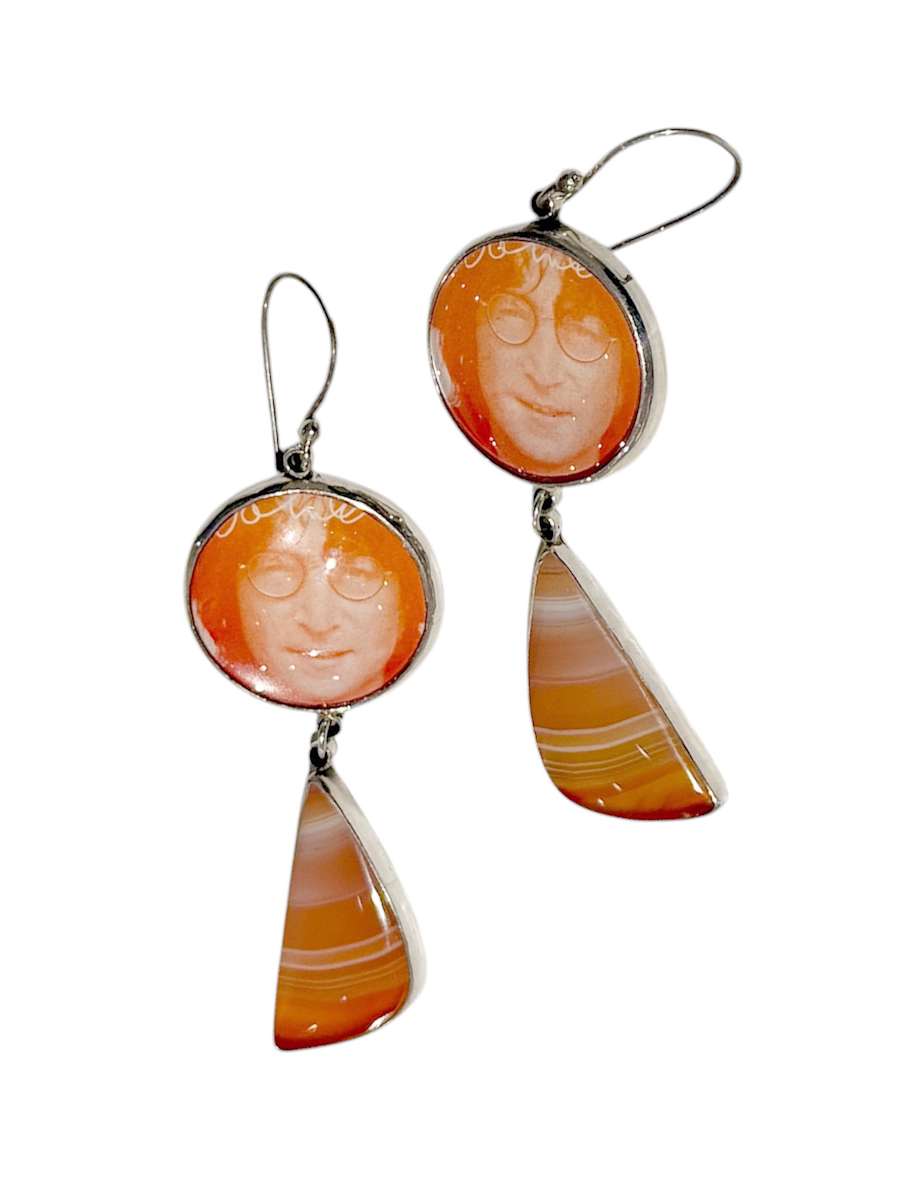 John Lennon Earrings by Denise Barr, Image 1.