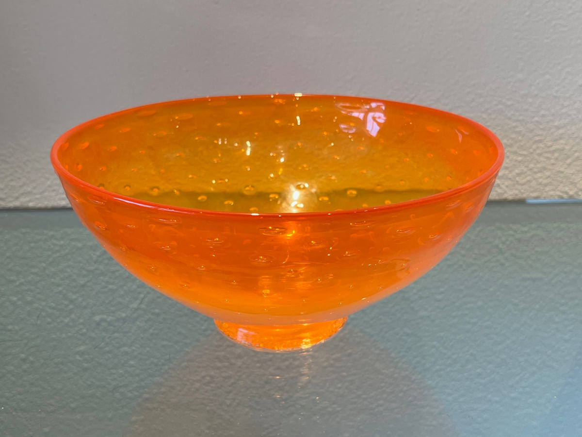 Orange Bubble Bowl #2 by Katrina Hude 