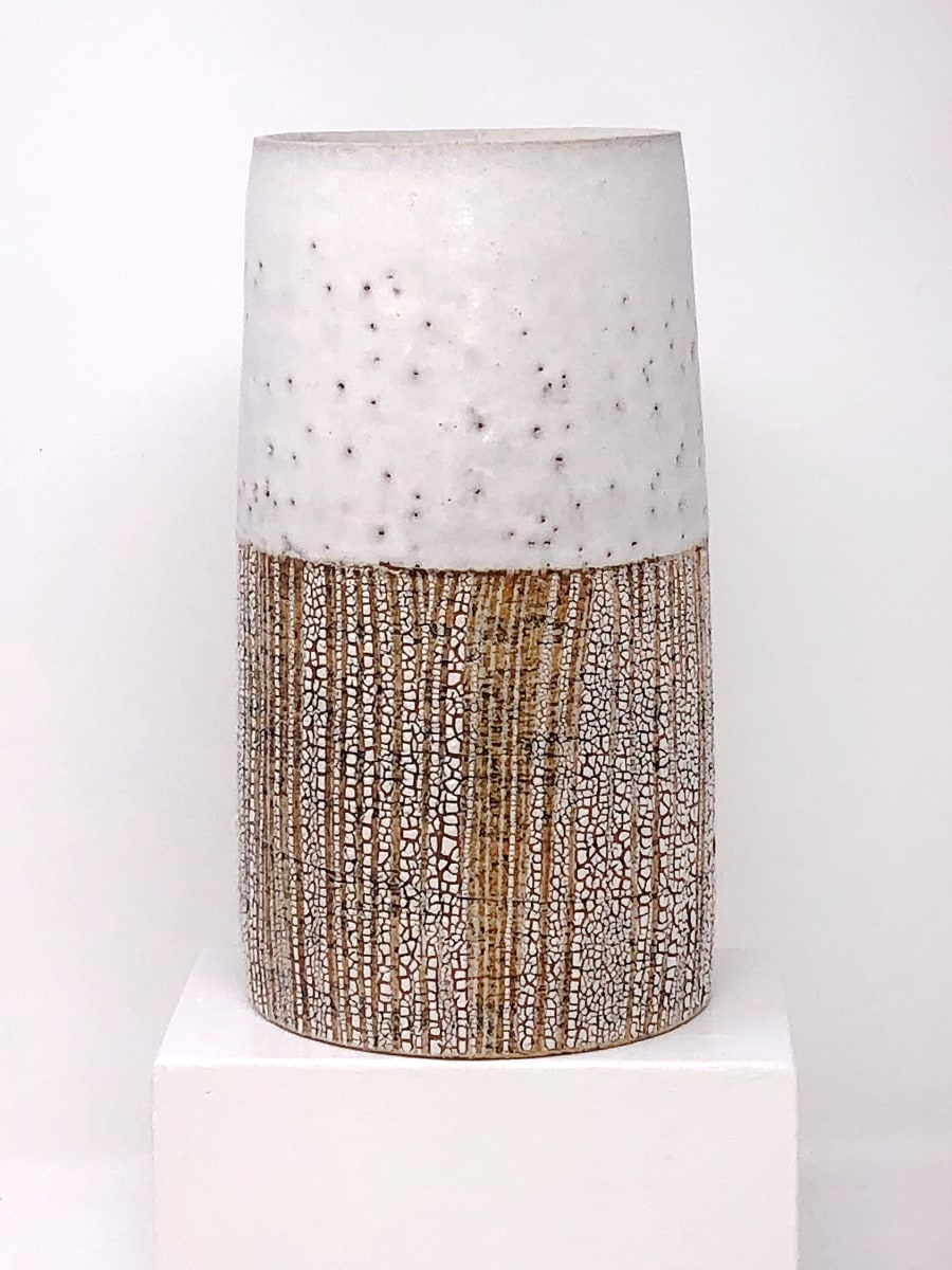 White/Lichen Cylinder by Brian O'Neill 