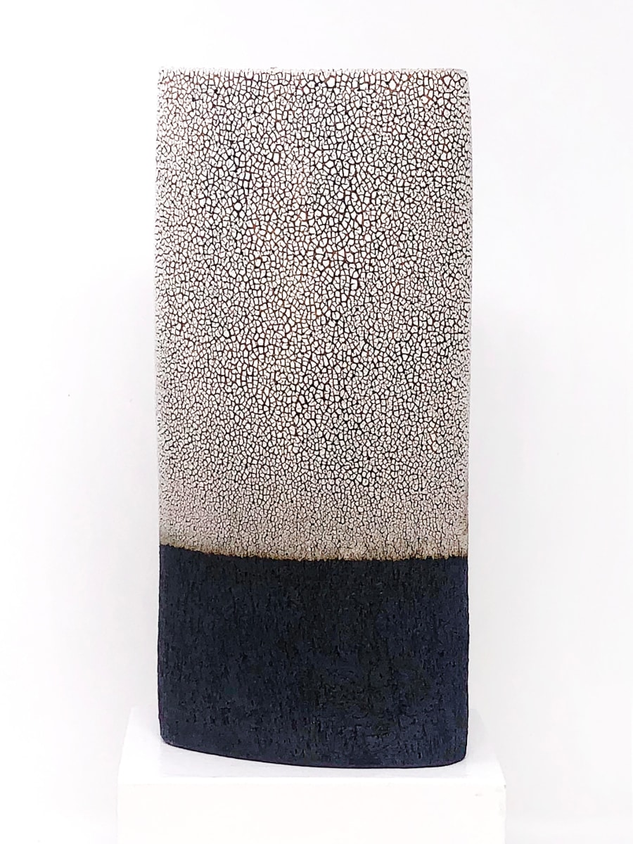 Lichen/Black Wedge Cylinder by Brian O'Neill 
