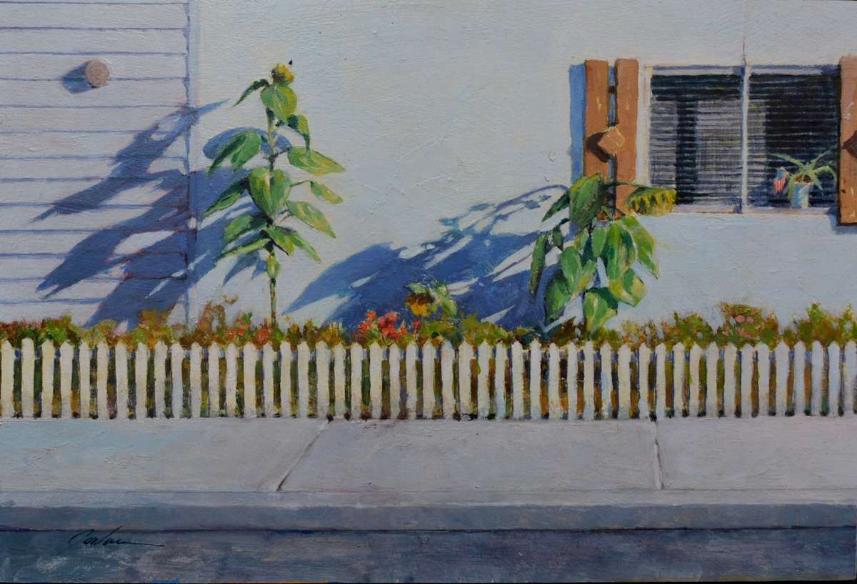 Alley Garden with Sunflowers, Anacortes by Pete Jordan 