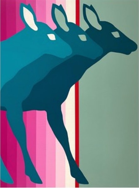 Deer Crossing I by Raili Janese 