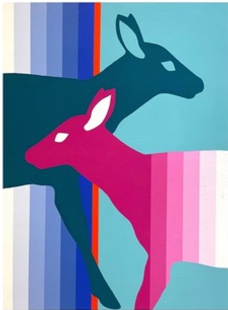 Deer Crossing II by Raili Janese 